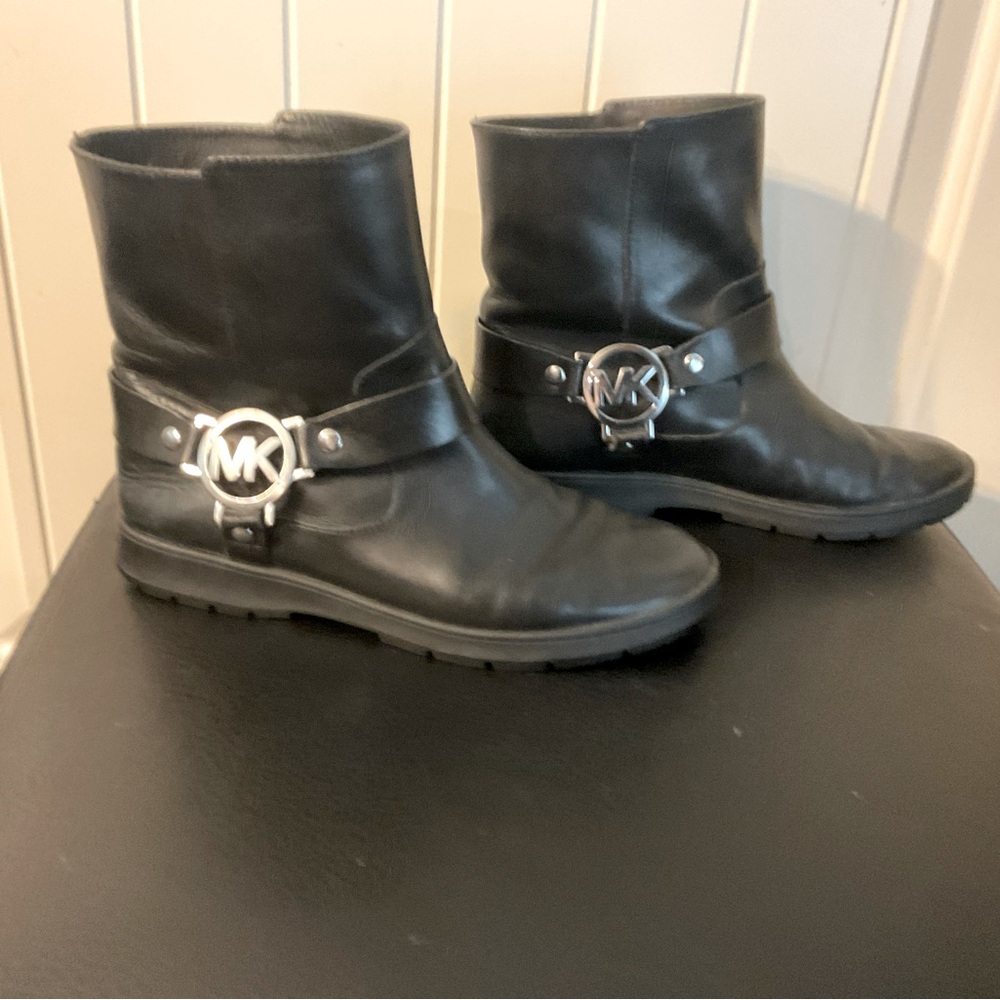 Michael Kors, black Moto booties